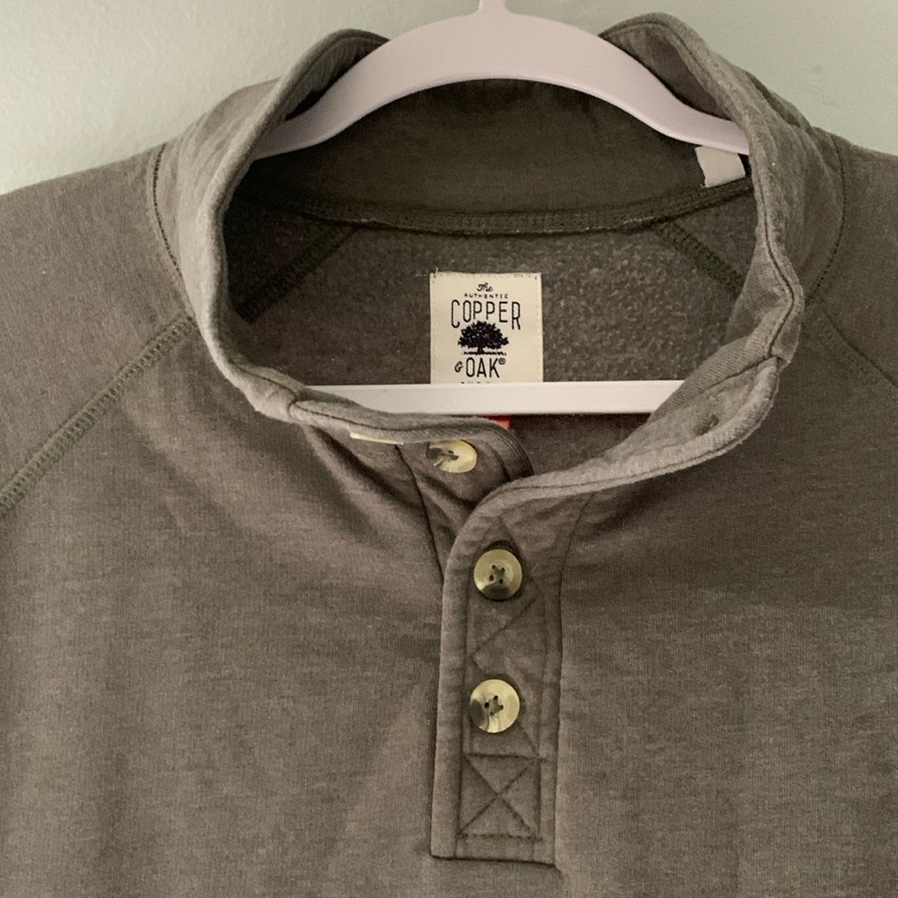 Sweatshirt Mock neck button up Sz XXL
